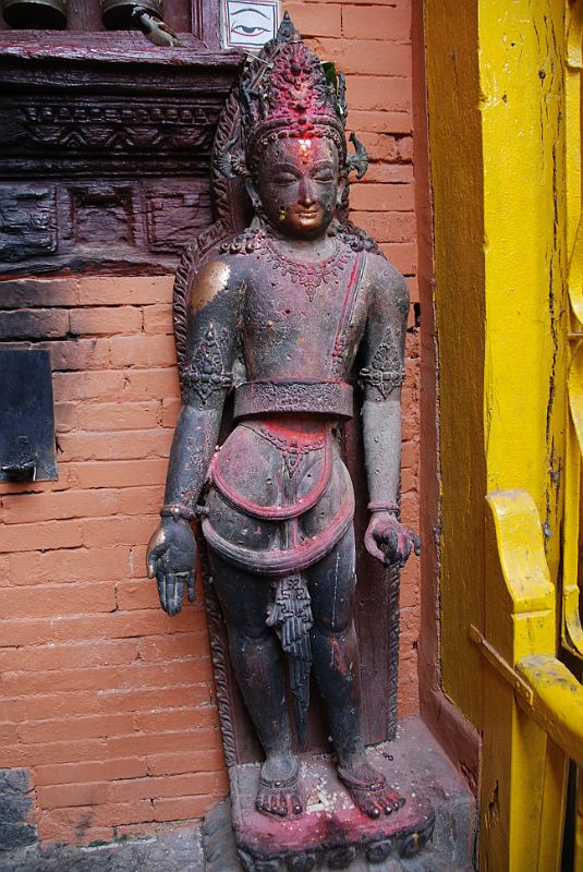 Kathmandu Patan Golden Temple 21 Padmapani Lokeshvara Padmapani Lokeshvara is one of the four Lokeshvara statues situated at the four corners of the Golden Temple inner courtyard in Patan.